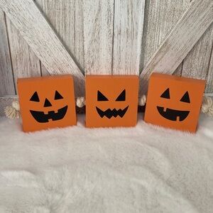 Target BP 2019 Set of Three Orange Halloween Pumpkin Blocks